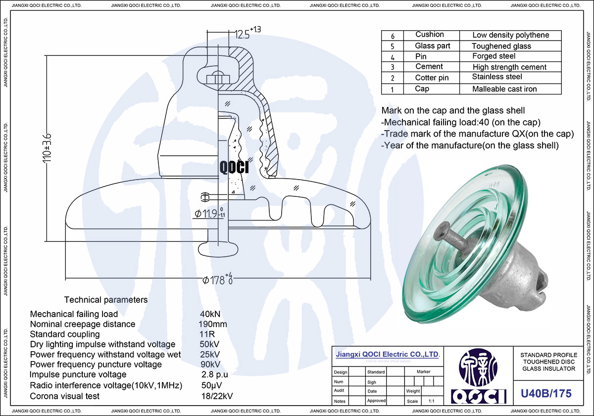 U40B/178/110/190 Glass insulator(图1) U40B-175-110-190 drawing.jpg
