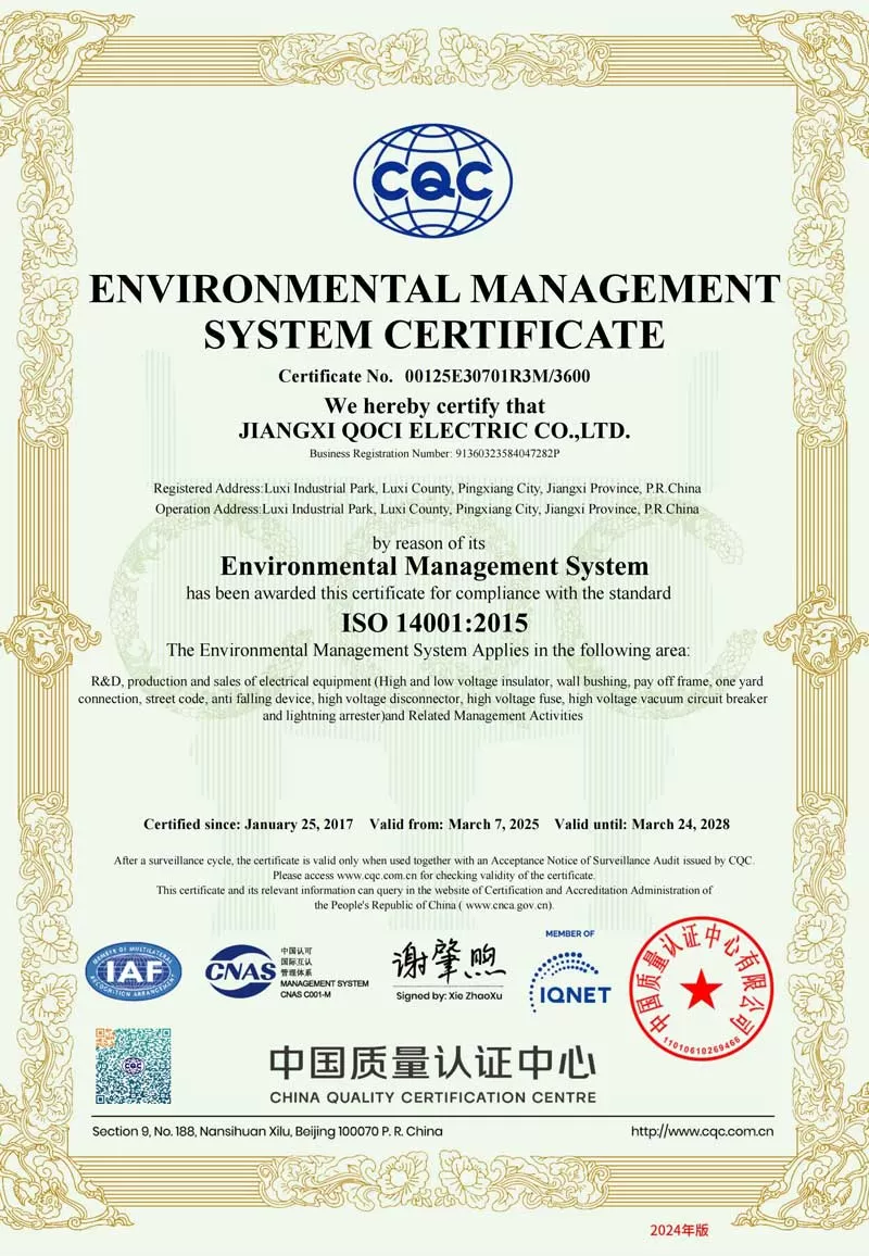 ENVIRONMENTAL MANAGEMENT
SYSTEM CERTIFICATE