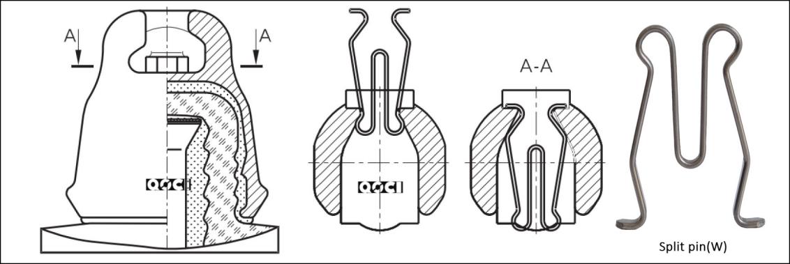 U100BS 100kN Standard Type Toughened Glass Insulator(图3) 70kn High Voltage Anti-Pollution Toughened Suspension Glass Insulator U70BLP (4)