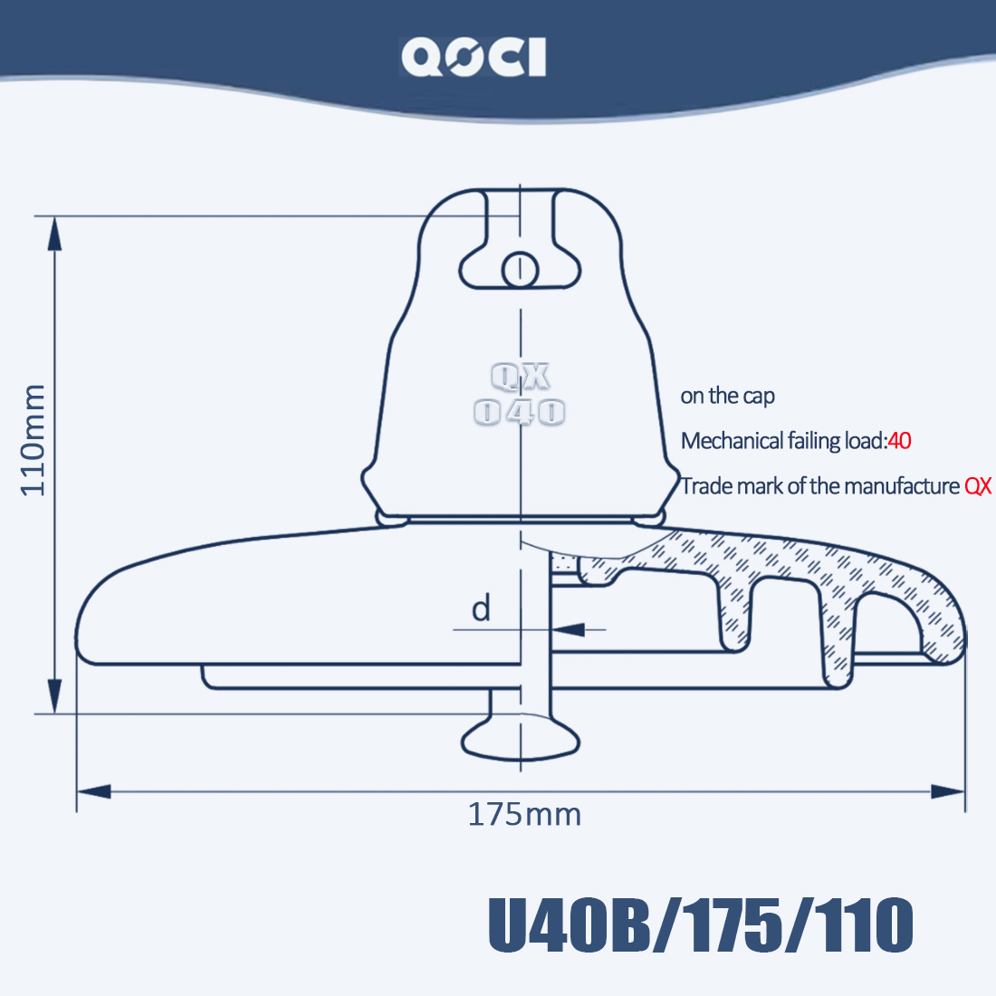 U40B Glass Insulator CTV175 for HVDC Overhead Transmission Line(图2) U40B Glass Insulator CTV175 for HVDC Overhead Transmission Line (11)