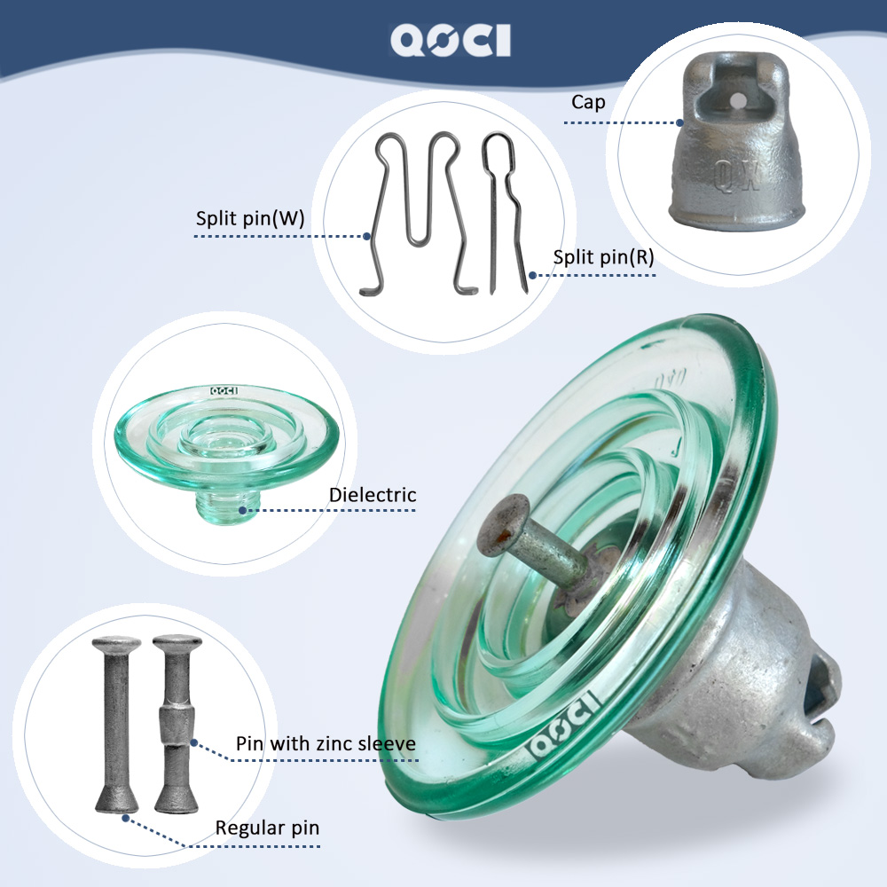 U40B Glass Insulator CTV175 for HVDC Overhead Transmission Line(图3) U40B Glass Insulator CTV175 for HVDC Overhead Transmission Line (10)