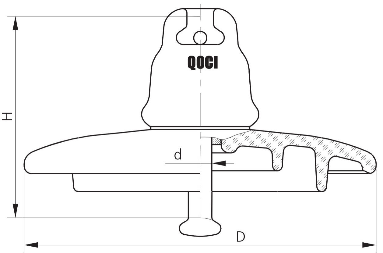 PS-70E Toughened Suspension Glass Insulator(图1) PS-70E Toughened Suspension Glass Insulator (1)