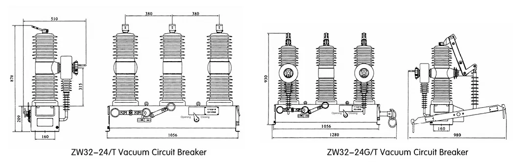 ZW32-24 High Voltage Pole Mounted Vacuum Circuit Breaker 24kv 630a Outdoor Auto RecloserFigure 2