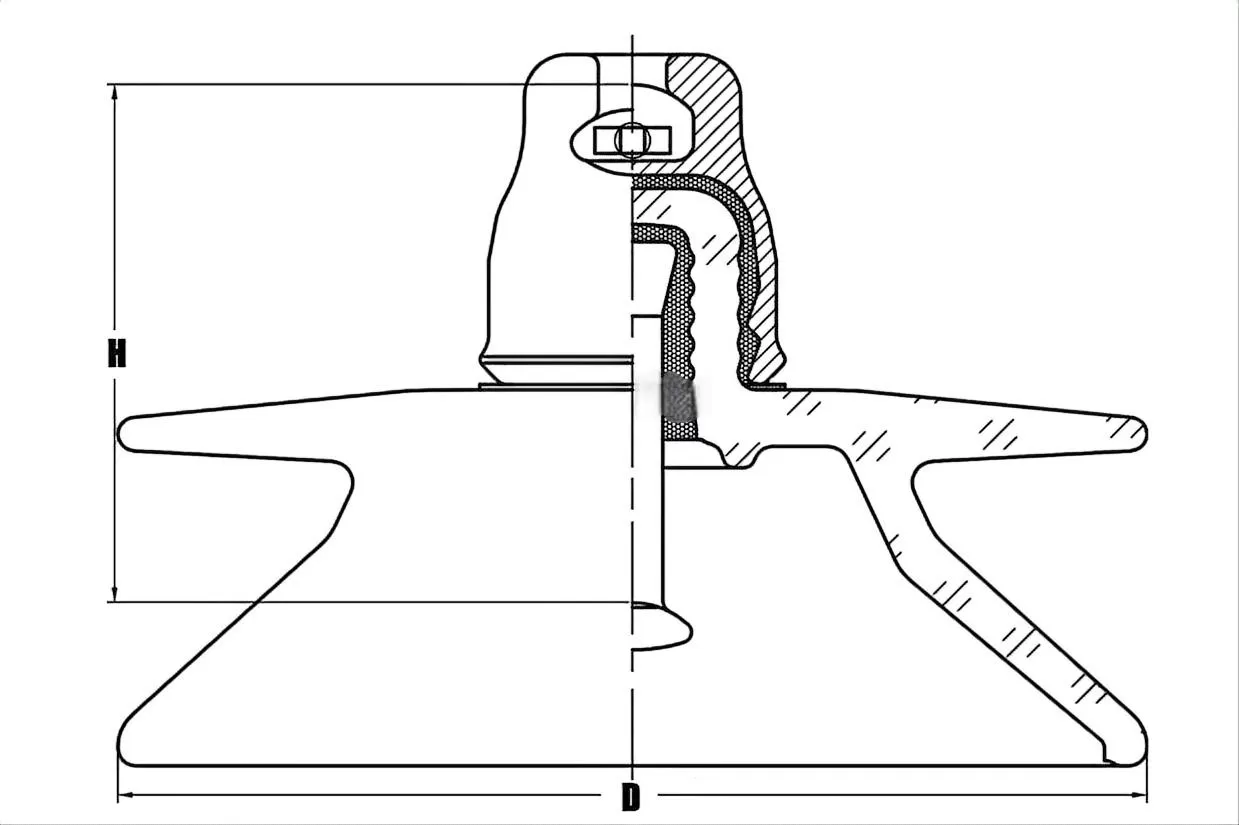 Two-Winged Fog Type Glass Suspension Insulators Psd 70 E TypeFigure 1 Two-Winged Fog Type Glass Suspension Insulators Psd 70 E TypeFigure 1