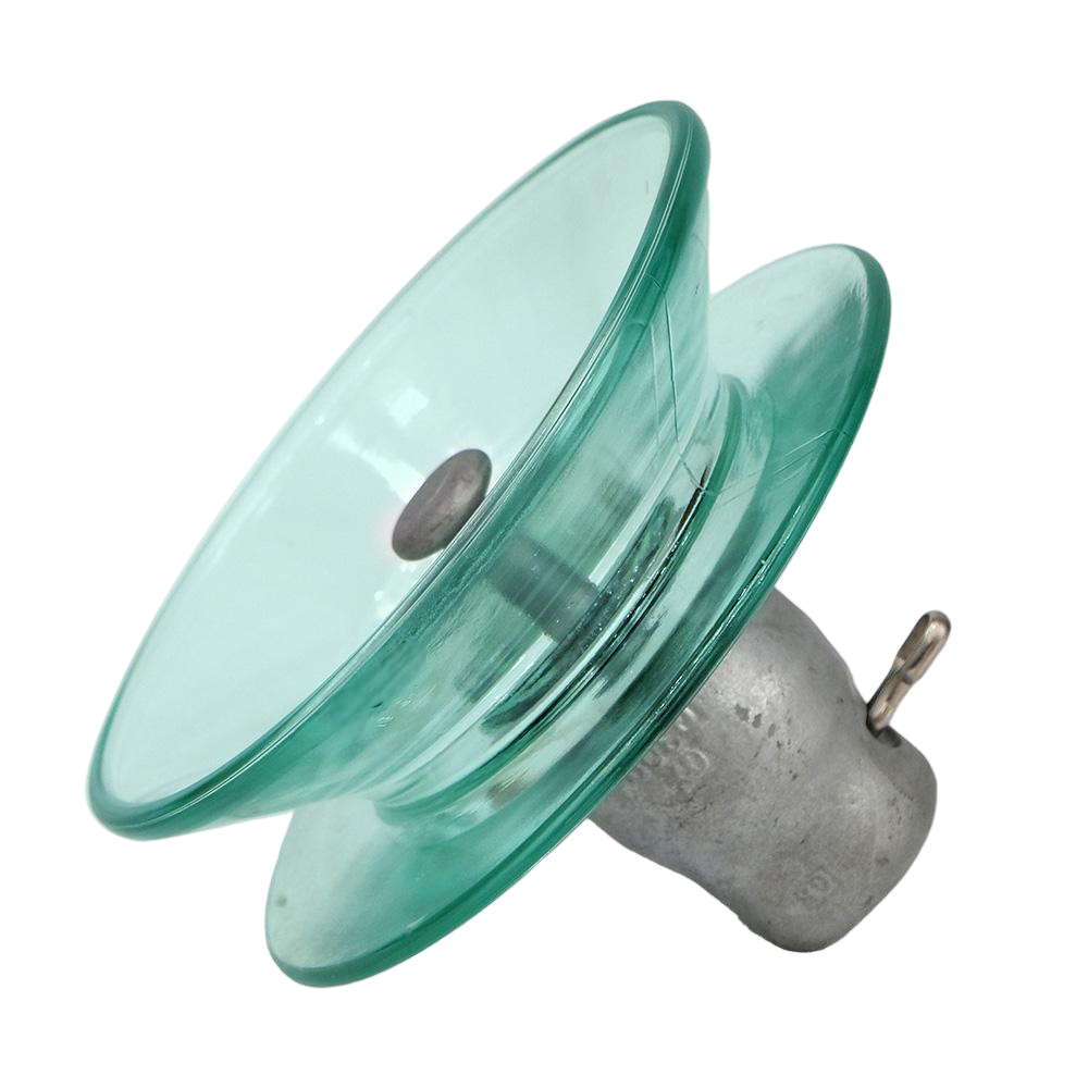 U300BD High Voltage Cap and Pin Type Anti-Fog Glass Isolator Toughened Double Shed Glass Electric In