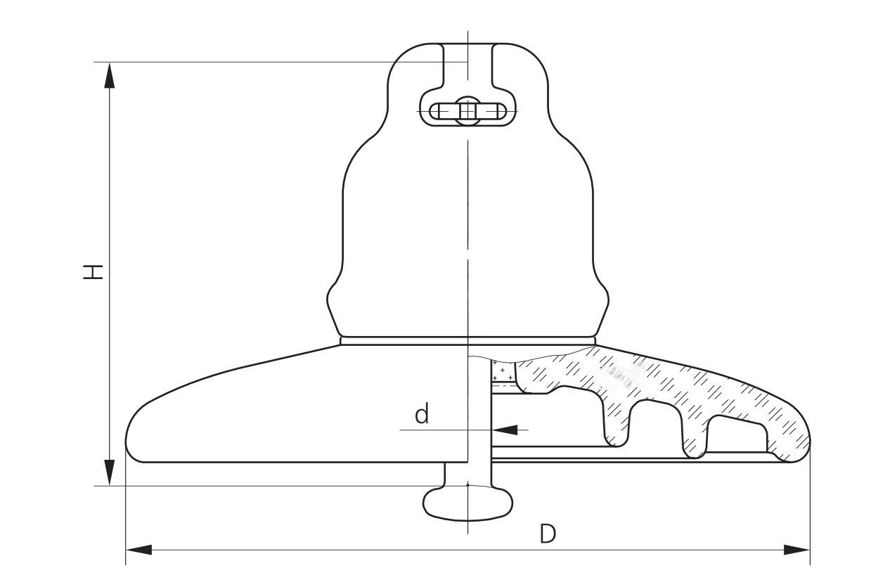 U40B 40kN CTV Glass Insulator, Ø254mm/175mm HTA Type for Power Lines(图1) 1c26867c-6605-4411-8281-c7a82057bba4.jpg