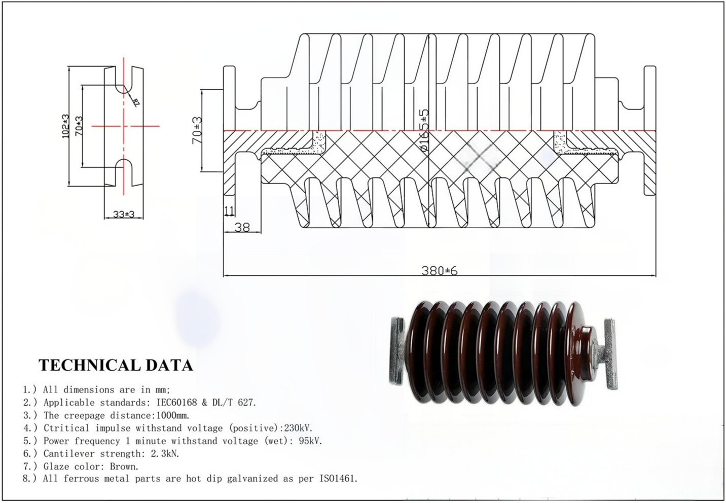 P-13 (10 sheds) Disconnecting Switch Post Insulator(图1) p-13-10-sheds.jpg