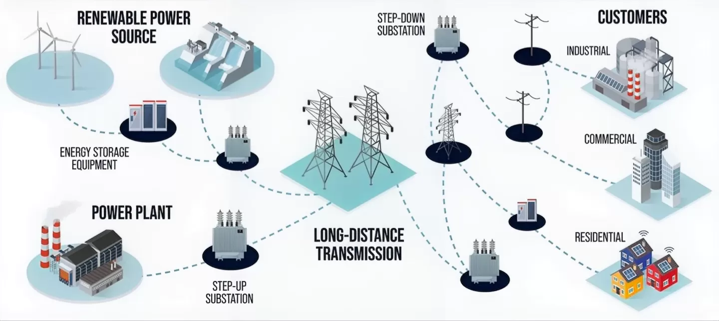 Power Grid Infrastructure Upgrade & New Energy Integration – Future Trends of High-Voltage Glass Insulator Applications(图2)